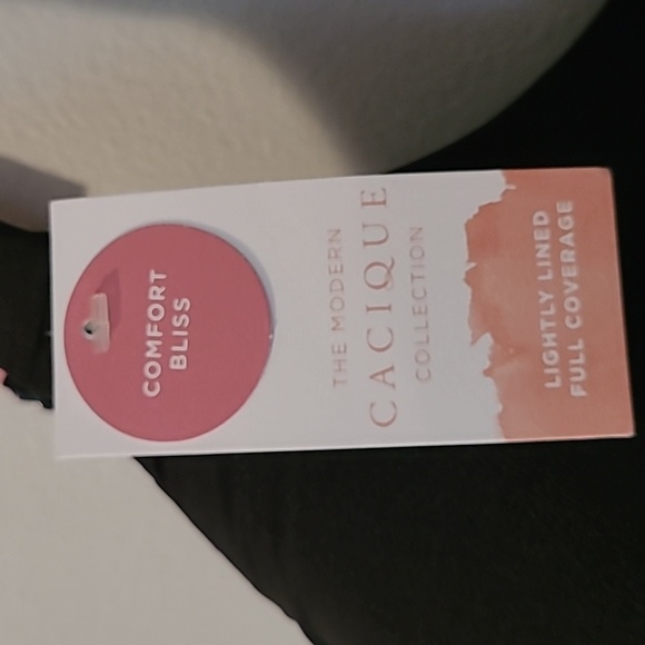 Cacique Comfort Bliss Lightly Lined Full Coverage Black Bra 40F Shapewear NWT - Picture 2 of 10